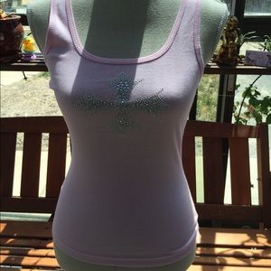 💕Pink Bling Cross Tank 💕