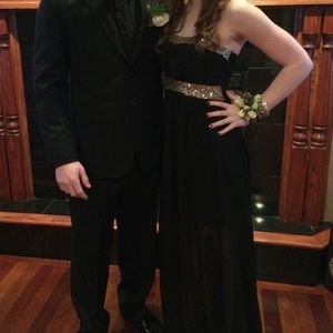 Black and Gold sequins dress