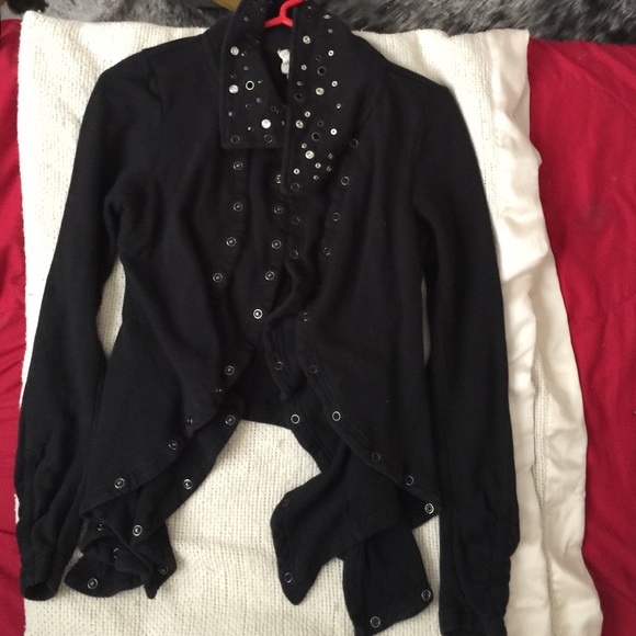 Free people button and stud knit blazer
