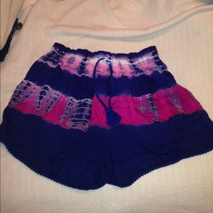Tie Dye High Waisted Shorts