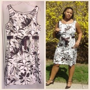 Brown & White Summer Dress -ON HOLD