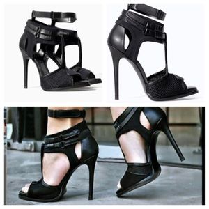 Zara Strappy Mesh Heels