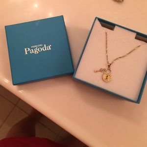 Pagoda lock and a key to her heart 10k gold