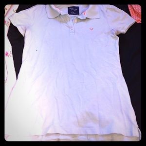 American Eagle Sky blue polo shirt