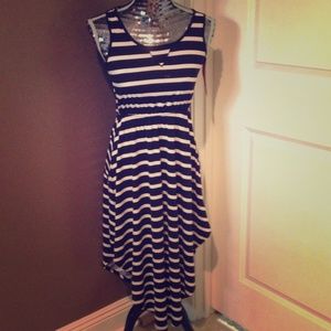 Black and White Striped Maxi