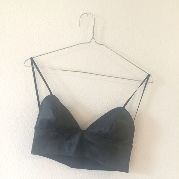 American Apparel Leather Bra Top