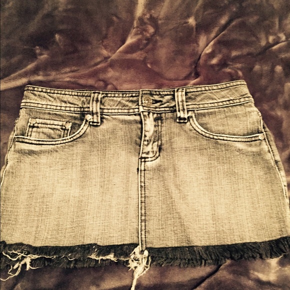 Gray jean skirt