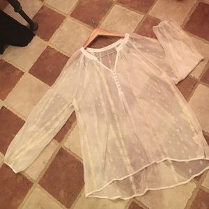 NWOT! Sheer white tunic