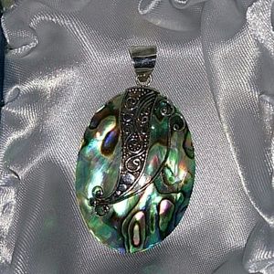 Oval Abalone Shell Pendant