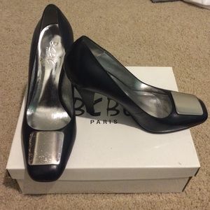 BCBG Pumps with Silver Hardware