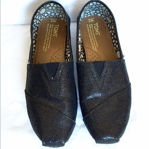 Black Glitter Women's Classic Toms