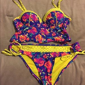 Brand new neon bathing suit size M