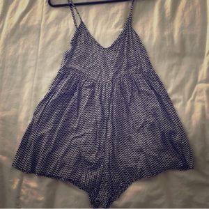 LF black and white romper