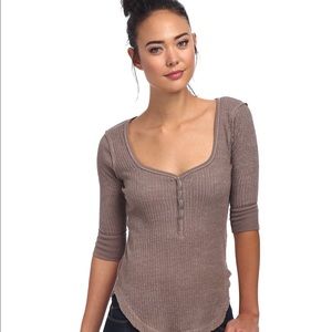 Brown Free People Shirt