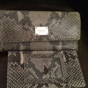 Michael Kors Jet Set Checkbook Wallet- PythonPrint