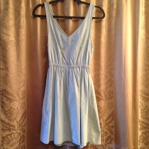 Denim backless summer dress