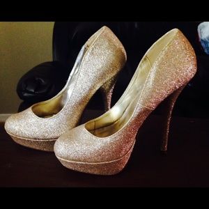 Sparkly platform heels