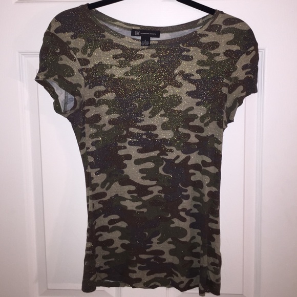 INC International Concepts Tops - I.N.C camouflage shimmery shirt. Size S