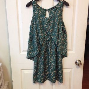 Feather designed dress