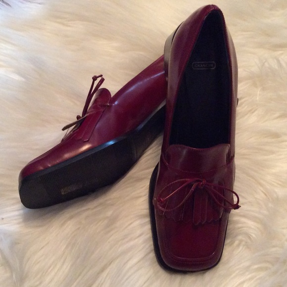 Burgundy Coach Loafers