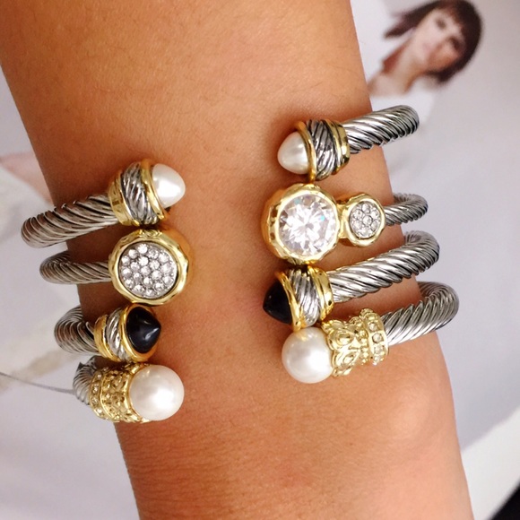 Jewelry - 🍂FINAL CUT🍂Pearl Cable Twisted Cuff Bracelet