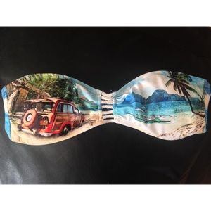 Beach Scene Bikini Bandeau Top