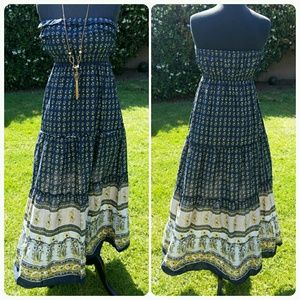 Sale -Floral Print Maxi Dress