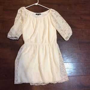 XS white lace dress.