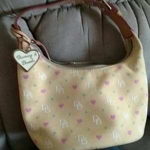 Dooney & bourke yellow with pink hearts