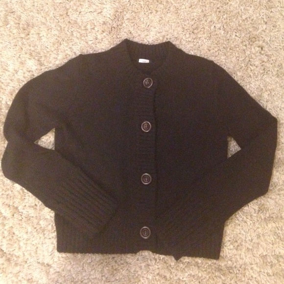 Black J. Crew cropped sweater