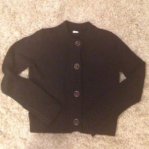 Black J. Crew cropped sweater