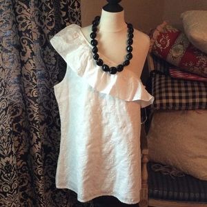 Banana Republic One Shoulder Blouse NWT