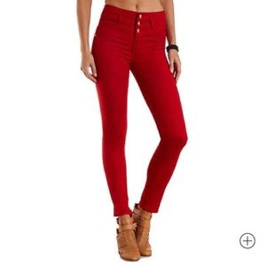 Burgundy high waist jeans