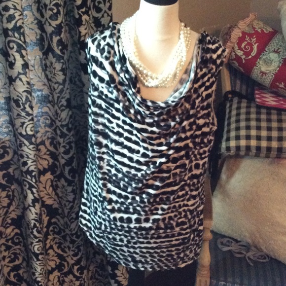 Calvin Klein Animal Print Blouse