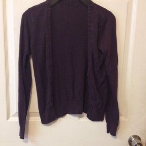 Purple cardigan