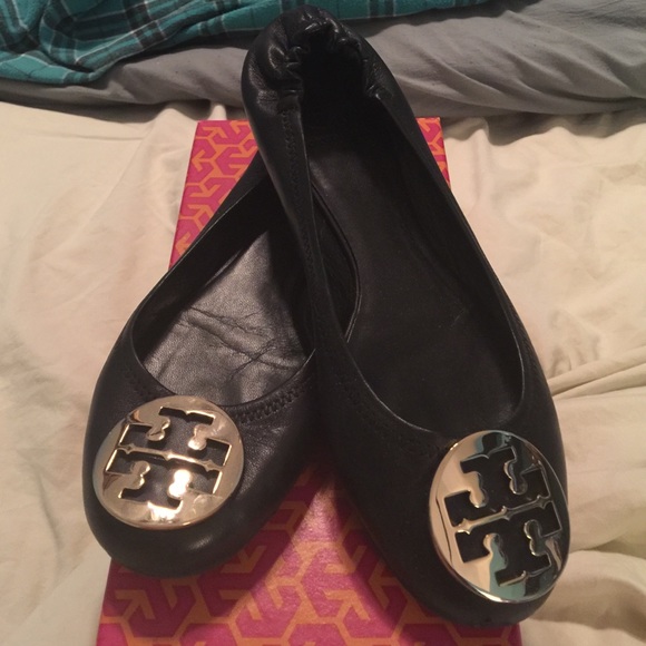 Black/Gold Tory Burch flats