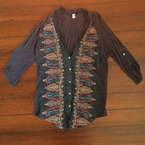 anthropologie button down shirt