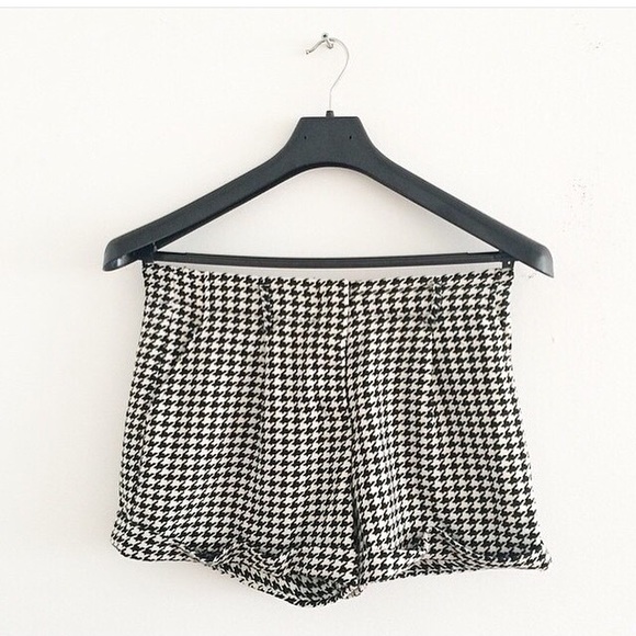 Black and white shorts