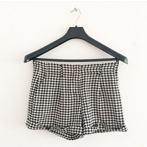 Black and white shorts