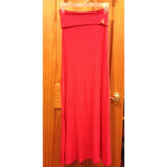 Hot pink long skirt