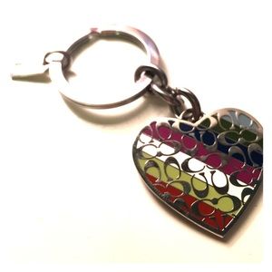 Coach Heart Key Ring!