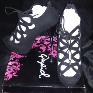 *SOLD IN BUNDLE*   SEXY LACE UP HIGH HEEL BOOTIES