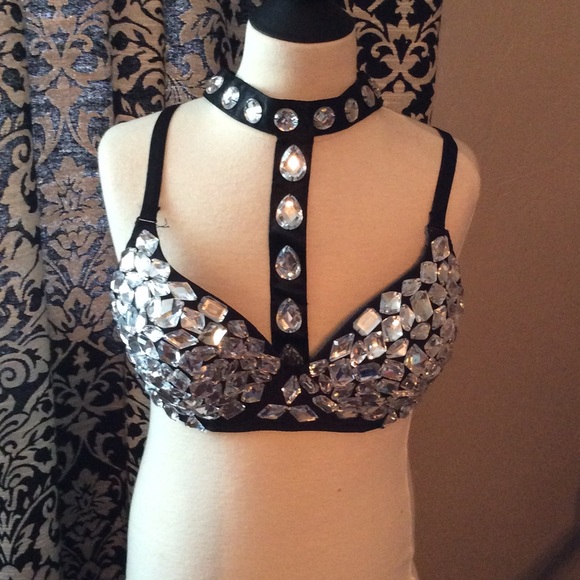 Jeweled Bra and Choker - Picture 1 of 1