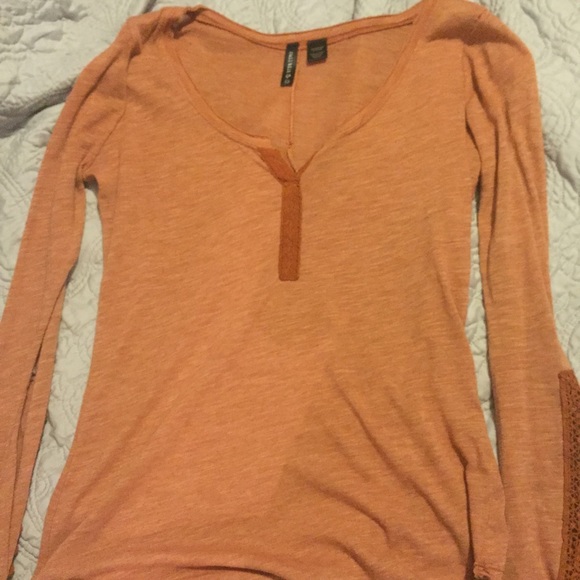 Orange long sleeve shirt