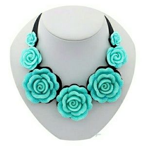 Light Blue Flower Necklace