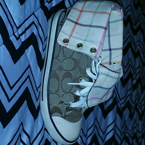 High top/fold down coach shoes