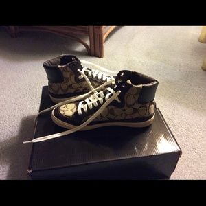 Coach high top tennis shoe sneakers