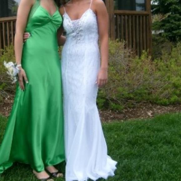 White sequin dress, worn for prom