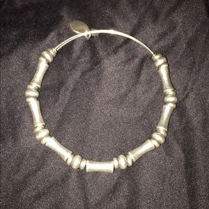 Alex and Ani sterling bamboo beaded bracelet