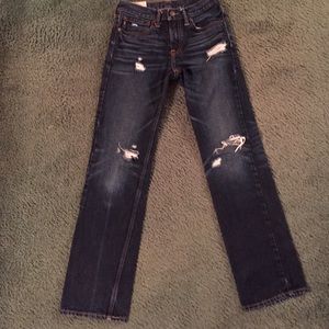 Abercrombie kids distressed jeans , worn once